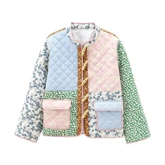 İlginç patchwork kapitone ceket